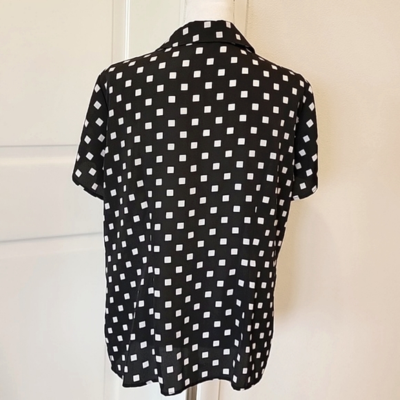 🍃 Black Sacks 5th Avenue blouse shirt top Sz 16 - Picture 3 of 7